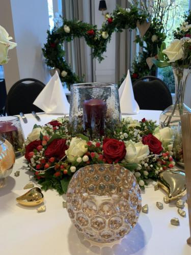 Tischschmuck Goldene Hochzeit